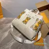 Designer Shopping Bags Cartoon Printing Pelle Totes GRANDE Capacità Moda Donna Uomo Borse Borse Borse da viaggio Pieghevole 2 colori