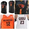 NIK1 NCAA COLLEGE OREGON STATE BEAVESSバスケットボールジャージ13アントワーヌバーノン15ペイトンダストラップ22ウォーレンワシントン24カイラーケリーカスタムステッチ