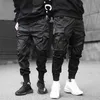 Techwear Pants Multi-pock Block Black Cargo Men Streetwear Harem Joggers Harajuku Sweatpant Hip Hop Trousers Overalls 210715