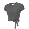 女性のヨガ半袖ブラウススリムフィッティング中空アウトスタイルTシャツ包帯トップフィットネス屋外ジムシャツ