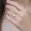 100 % 925 스털링 실버 배 컷 Moissanite 웨딩 약혼 장미 골드 간단한 반지 여성 고급 보석