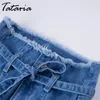 1High midja skinny jeans för kvinnor slips höst vinter kvinnlig denim byxor sexig kvinna 210514