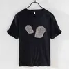 Ny ankomst sommar män t-shirt linne broderi o-nacke solid färg casual lös ungdom trend man korta sleeved tee tops kläder h1218