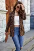 Damskie Garnitury Blazers Leopard Kurtki Kobiety Moda Casual Work Office Lady Suit Slim Single Button Business Kobieta Płaszcz Talever Brown