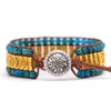 Fili di perline squisite braccialetti avvolgenti pietre naturali perle tibetane vintage bracciale boemia gioielli vegani goccia fawn22