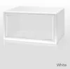 Svart Clear Multicolor Shoe Box Foldbar Storage Plast Transparent Hem Organizer Staplable Display Superimposed Combine Shoes Containers Cabinet Boxes