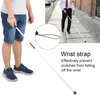 Polos Trekking Alumínio Dobrável Reflexivo Cane Portátil Anti-Guide Walking Stick para visão deficientes e pessoas cegas dobrar