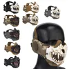 Taktyczna maska ​​czaszki na zewnątrz strzelanie airsoft do twarzy ucha Metalowy drut z drutu Seth Połowa twarzy NO03-021