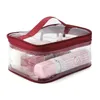 Sac à cosmétiques de bain en PVC Transparent imperméable, trousse de maquillage pour femmes, fermeture éclair de voyage, organisateur de lavage de beauté, rangement de toilette