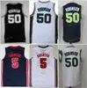 Vintage David 50 Robinson Basketball Maillots Navy Naval Academy Jersey Aspirants Admiral Soul Bleu Blanc Cousu