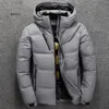 Winter Down Jacket Coat White Duck Jackor med huva tjock termisk varm utkläder puffy