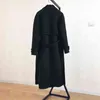 Vårkvinnor Ullblandningar Trench Coat Elegant ytterkläder Casual Loose Cardigan Kvinna Cashmere Overcoat Koreansk version 211130