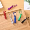 ポータブルLED懐中電灯アルミ合金トーチ懐中電灯Carabiner Ringキーリングキーホルダーギフト6カラーJXW882