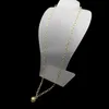 Mens Ketting High End Jewelry Designers Rvs Trui Ketting Gegraveerde Pearl Hanger Zilver Rose Gold Womens Hip Hop Punk Aangepaste Kettingen