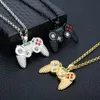 Kedjor Hip Hop Game Console Pendant Clavicle Chain Smycken Alloy Guld Sliver Crystal Halsband Charms Halsband Gåvor för barn Pojkar