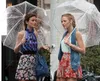 20 adet Temizle Şeffaf Kabarcık Derin Dome Yağmur Şemsiye Dedikodu Kız Rüzgar Direnci Mantar Şemsiye Şekli Düğün Parti Dekorasyon