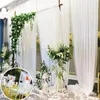 Party Decoration 10m/lot 72cm Wide Sheer Crystal Organza Home Tulle Roll Fabric For Wedding Arches Chair Sashes 70%