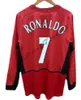 Man 03 04 05 06 07 08 United RONALDO Long sleeve Retro UCL final match home Manchester Jersey Utd BECKHAM CANTONA KEANE SCHOLES GIGGS classic short sleeves unifom