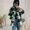 Winterjassen en jassen vrouwen plaid losse Koreaanse dames oversized winter vrouwelijke herfst 210521