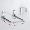 Haken Schienen Edelstahl Mikrowelle Wandhalterung faltbar ausziehbarer Ständer Halter Regal Rack