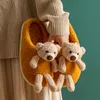 Woman Slippers Cute Bear Doll Ladies In Winter Fluffy Slippers for Indoor Use Non-Slip Warm Cotton Household Shoes