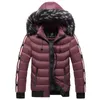 Män Vinterjacka Parkas Coat Brand Casual Warm Tjock Vattentät Padded Coats Fur Collar Hooded Mäns Jacka Parkas 211124