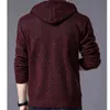 Marca Jumper Masculino Inverno Casaco Quente 7871 Casaco de Camisola Homens Inverno Fleece Sweate Knitwear Cardigan Plus Size de malha 211018