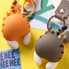 Cat Butt Keychain Cartoon Female Cute Couple Lovers Pair Bag Ornament Car Key Chain Lanyard Child Toy Ins Kawaii Girl