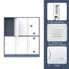 US stock Bedroom Furniture Locker Storage Cabinet - 6 Metal Wall Lockers for School and Home Storage Organizer a05
