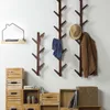 wooden wall hook rack