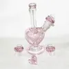 Heart Shape Glass Water Pipe Bong Oil Rigs Hookahs dab rig bongs with Dry Herb bowl Smoking Pipes reclaim ash catcher