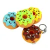 Smoking Donut Hand Pipes silicone vape fumo pipa ad acqua cera piattaforme petrolifere forma rotonda colorata