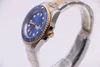 Orologio meccanico da uomo 126610 Business Fashion Modern Sapphire Specchio in acciaio inox argento Gold Gold Strap regolabile 3 Pin Calendario Superficie blu