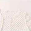 Kimutomo Beach Style Cardigan Mince Femmes Crochet Fleur Creux Out Dentelle Lâche Vêtements Femelle Couleur Solide Manches Longues Casual Top 210521