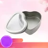 Heart Shaped Silver Metal Tin Packing Boxes with Window Tinplate Candy Case Wedding Birthday Christmas Favor Present Box