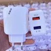 QC3.0 Двойные порты USB настенное зарядное устройство 5V 3A EU US Plugs Быстрое зарядное адаптер для iPhone13 12 Pro Max Samsung S21
