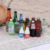 5Pcs 1:12 Dollhouse Miniature Drinks Bottles Model Dolls Kitchen Accessories Simulation Furniture Toys