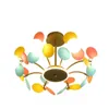 Nordique De Luxe Matériel Verre PC Doré LED Lustre Art Couleur Feuille Chambre Salon Salle À Manger G9 Décor Luminaires Pendentif Lampes