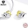 Kalp 925 Ayar Melek Şeytan Boncuk Şanslı Guardian Charms Fit Bilezikler Gümüş 925 Orijinal Takı