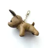 2022 Sleutelhanger Bulldog Sleutelhanger bruin bloem leer mannen vrouwen handtassen Tassen Bagage Accessoires Liefhebbers Auto Hanger 7 Kleuren met doos 12x13x5cm #DOG-05