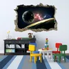 Wall Stickers 3D Star Universe Series Broken For Kids Baby Rooms Bedroom Home Decoration Decals Mural Poster Sticker On The