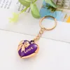 Women Heart Shape Pendant Keychain Colorful Love Heart Key Chain Bag Hanging Ornaments Keyrings Accessories Valentine's Day Gift