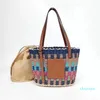 Вечерние сумки дизайн мода тканые соломенные мешок плавное ведро пляжные сумки отпуск большая емкость Tote 2021