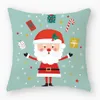 45*45cm Christmas Pillowcase Santa Claus Snowflake Printed Cushion Covers Home Pillow Cover Xmas New Year Sofa Decoration