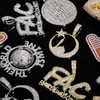 Europa e America Moda Collana Hip Hop Placcato oro Ghiaccio Fuori Bling CZ Collana con ciondolo terra con catena di corda da 24 pollici