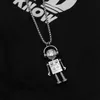 Titanium Steel Screw Active Joints Mini Robot Men Necklace Alien Vintage Women Sweater Ornaments Fashion Jewelry Chain Pendant Necklaces