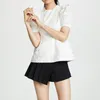Gonna asimmetrica nera per le donne Minigonne a pieghe coreane minimaliste a vita alta Moda estiva femminile 210521