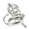 Male Stainless Steel Chastity Cage with Urethral Catheter Cock Lock BDSM Control Locking Sex Toys for Men