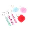 Porte-clés en plastique ATM Crédit Débit Designers Card Grabber Porte-clés Clip pour ongles longs avec Pom Miri22