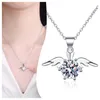 Pendentif Colliers 2021 Dames S Accessoires de mode Sliver Angel Wing Collier Luxueux Cristal pour Femmes Fille